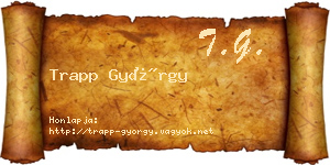 Trapp György névjegykártya