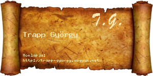 Trapp György névjegykártya